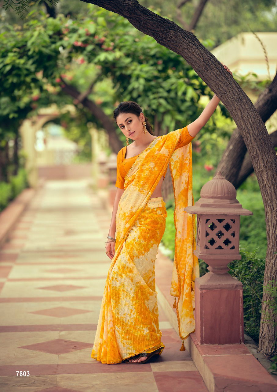 Kashvi Almora Latest Designer Fancy Festive Wear Georgette Saree Collection